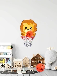 1只迷你動物掛籃球環裝飾品,懸掛射籃遊戲,娛樂時光