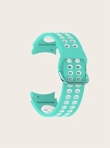 1 條時尚矽膠錶帶，藍白雙色，兼容三星 Galaxy Watch6/5/4/40 毫米/44 毫米/galaxy4 經典 42 毫米/46 毫米/galaxy6 經典 43 毫米 - 彩色 - 查看 3