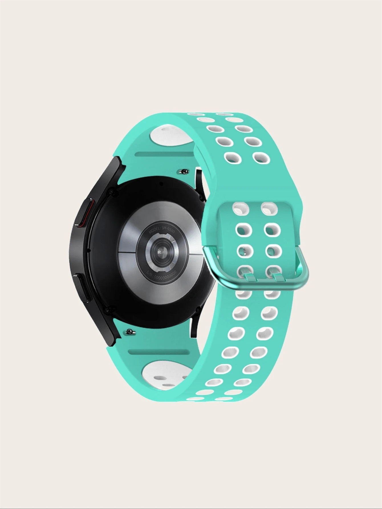 1 條時尚矽膠錶帶，藍白雙色，兼容三星 Galaxy Watch6/5/4/40 毫米/44 毫米/galaxy4 經典 42 毫米/46 毫米/galaxy6 經典 43 毫米 - 彩色 - 查看 1