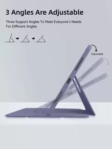 DANYCASE 360°旋转保护壳，兼容A16 Air 11/13 M3 2025、Mini 7 A17Pro 2024、Air 11/13 M2 2024、Pro 11/13 M4 2024、Pro 11、Pro 12.9、Air 5/4 10.9（第十代）、7/8/9、Mini 6、Pad SE 11英寸 - 紫色 - 查看 9