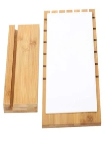 Exhibidor De Cadenas Collar 6 Piezas En Madera Joyería - Blanco - Ver 4