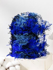 1 Miếng Của phụ nữ Retro Móc sự thêu Mũ Beanies Với tua , Thích hợp Đối với Các bữa tiệc , Đi ra ngoài Và Thiếu niên Đường phố - Màu xanh lam - Xem 3