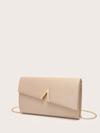 con diseño metal Bolsa de sobres de moda Bolso clutch con cadena con tira