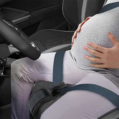 1 pieza Cinturón de seguridad para mujer embarazada en el automóvil, para proteger al bebé por nacer y dispositivo de limitación con soporte abdominal para conducir