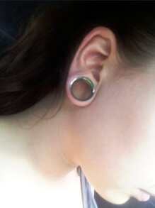 1pc Screw-On Stainless Steel Ear Tunnel Plugs And Gauges Flesh Piercing Expander Plug Earring