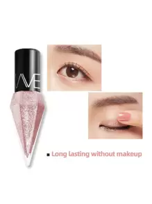 Sombra de ojos con purpurina de diamantes de imitación, 1 pieza impermeable, lentejuelas de color oro rosa plateado, delineador de ojos de larga duración, sombra de ojos, maquillaje Y2K, cosméticos de belleza