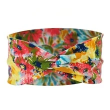 1入組結飾圖案運動頭帶彈性瑜伽頭巾 - 彩色 - 查看 5