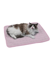 1入組夏天酷寵物冰墊適用於小狗和貓,冰絲地墊 - 粉色 - 查看 3