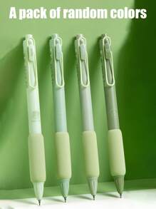 1 pieza Pluma de gel con estampado de letra al azar - Verde - Ver 1