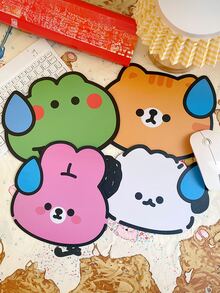 1 pieza Alfombrilla de ratón dibujos animados lindo estilo sudor en forma de goteada - Blanco - Ver 3