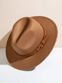 1pc Fashionable Belt Buckle Decorated Gift Hat Elegant Cowboy Hat Cowgirl Hat Halloween