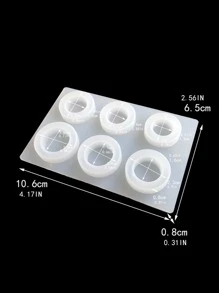 1 pieza Molde de silicona con diseño de aro DIY - Blanco - Ver 5