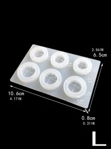 1 pieza Molde de silicona con diseño de aro DIY - Blanco - Ver 6