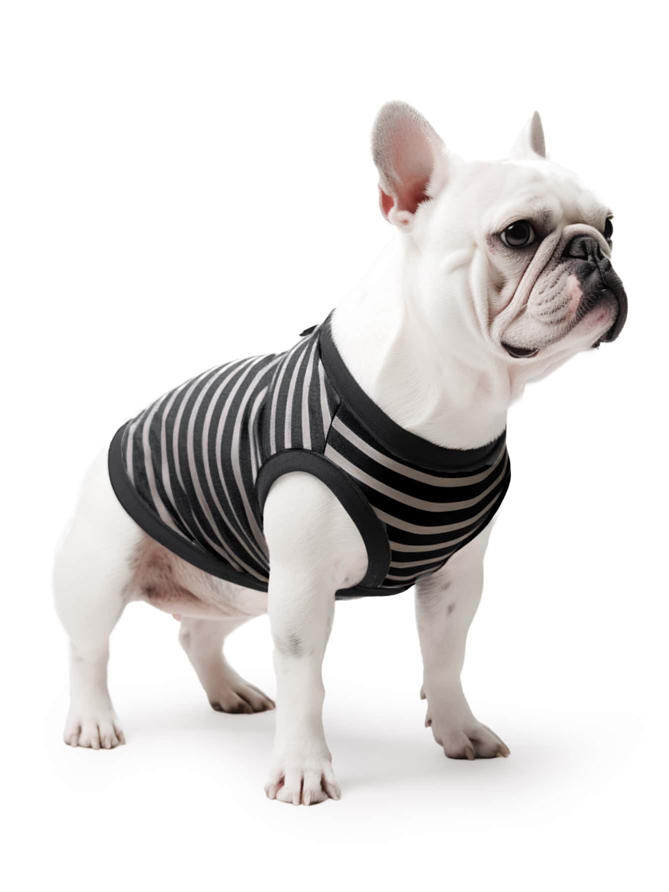 perro Chaleco perro Camiseta , transpirable de mascota ropa , de rayas Ropa de cachorro , pequeño a medio perro cachorros - Multicolor - Ver 1