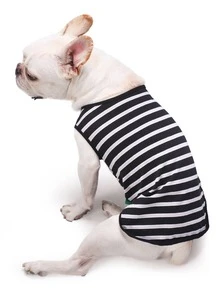 perro Chaleco perro Camiseta , transpirable de mascota ropa , de rayas Ropa de cachorro , pequeño a medio perro cachorros - Multicolor - Ver 3