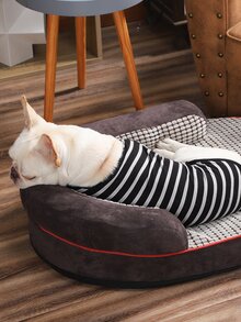 perro Chaleco perro Camiseta , transpirable de mascota ropa , de rayas Ropa de cachorro , pequeño a medio perro cachorros - Multicolor - Ver 6