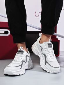 男士戶外舒服的透氣防滑低胸休閒運動鞋在多種顏色 - 白色 - 查看 3