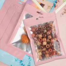 20 个聚酯薄膜全息袋，透明可重新密封防臭铝箔袋包装袋，用于唇彩、珠宝、睫毛和礼品包装，小型企业自封袋（2.75x3.9 英寸）秋季、复活节、圣诞节、情人节