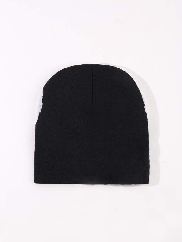 1 PC Y2K Beanie Hat Elastic Foldable Women Trend Knit Hat Warm Love