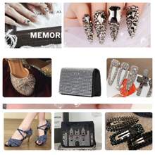 720 cái/gói Trang trí bằng đá tự làm, Đá pha lê hiện đại để trang trí DIY - Màu be - Xem 2