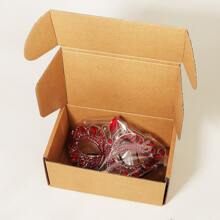 1 件奢华公主水钻装饰眼镜复古欧美风格派对女舞会眼镜礼物万圣节 - 白色 - 查看 5