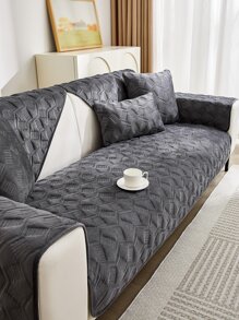 1入組水晶超級柔軟電腦刺繡工藝通用沙發墊套,帶極簡風格現代風格防刮防滑沙發套,防塵沙發防護罩,合適的適用於L形混合性沙發和沙發,分別 - 深灰色 - 查看 5