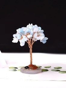 1入組天然水晶樹水晶草莓水晶幸運樹手工寶石裝飾瑪瑙片岩礦物擺件辦公室裝飾禮物精神禮物冥想