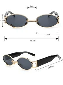 2pcs Plastic Classic Oval Women Popular Design Glasses Combination For Street-Photography Beach Party Musical Festival Vacation Outfits Accessories For Summer Beach Vacation,Outdoor,Travel - Multicolor - View 7