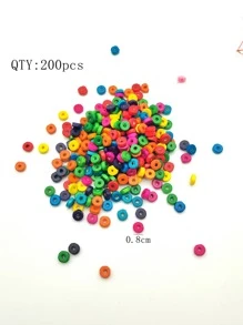 300 cái/bộ 3*8mm Phối màu Lát cắt Hình dạng Hạt Để làm đồ trang sức DIY - Nhiều màu - Xem 3