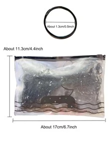 1000pcs Black Disposable Rubber Band, Suitable For Daily Use - Black - View 2