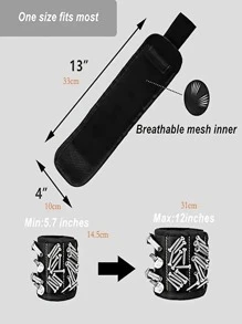 1 dây đeo cổ tay công cụ từ tính có chức năng đinh từ tính mạnh, dây đeo cổ tay công cụ từ tính mạnh mẽ vít phụ kiện nhỏ lưu trữ hấp phụ tạo tác trang trí thợ điện tiện lợi, thích hợp cho nam và nữ quà tặng sinh nhật. Dụng Cụ Từ Tính Có Thể Đeo Trên Tay Để Sửa Đinh Vít Cho Chồng, Bố, Bạn Trai, Dụng Cụ Độc Đáo, Thích Hợp Làm Dụng Cụ Nhỏ Mát Cho Thợ Thủ Công Và Thợ Điện - màu đen - Xem 7