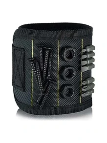 1 dây đeo cổ tay công cụ từ tính có chức năng đinh từ tính mạnh, dây đeo cổ tay công cụ từ tính mạnh mẽ vít phụ kiện nhỏ lưu trữ hấp phụ tạo tác trang trí thợ điện tiện lợi, thích hợp cho nam và nữ quà tặng sinh nhật. Dụng Cụ Từ Tính Có Thể Đeo Trên Tay Để Sửa Đinh Vít Cho Chồng, Bố, Bạn Trai, Dụng Cụ Độc Đáo, Thích Hợp Làm Dụng Cụ Nhỏ Mát Cho Thợ Thủ Công Và Thợ Điện - màu đen - Xem 6