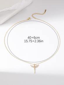 Hihho 1pc Classic & Delicate Lucky Goddess Angel Pendant Women's Clavicle Necklace Decoration Gift - Yellow Gold - View 7