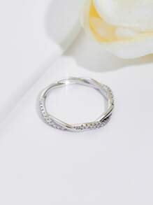 1 Anillo de circonita cúbica versátil y de personalidad sencilla, regalo para el Día de San Valentín, el Día de la Madre, el cumpleaños, mamá