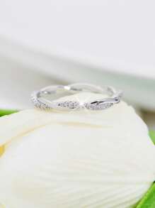 1 Anillo de circonita cúbica versátil y de personalidad sencilla, regalo para el Día de San Valentín, el Día de la Madre, el cumpleaños, mamá
