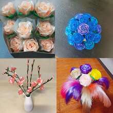 1捆聚酯纖維緞帶，為禮品盒、糖果盒、蛋糕盒、花卉裝飾等提供機器染色的輕微色差 - 粉色 - 查看 9