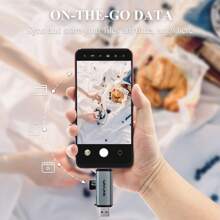 SD 卡读卡器，2 合 1 USB C+USB3.0 Micro SD 存储卡读卡器适配器适用于 TF SD Micro SD SDXC SDHC MMC RS-MMC Micro SDXC Micro SDHC UHS-I，兼容 MacBook Air/Pro、iPad Pro、Android 手机、PC - 銀色 - 查看 5