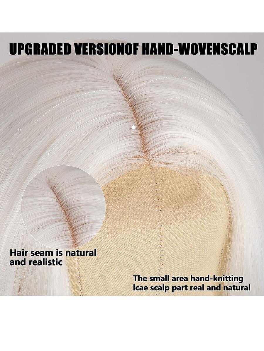 White Lace Synthetic Hair Weave Cap With Large Wavy Curls SHEIN USA