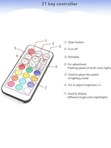 120cm 160cm圓底usb供電地燈,可調光led角落臥室床頭燈,帶21鍵遙控器的rgb變色led燈,可調高落地燈適用於臥室、辦公室、遊戲室、客廳等場合,家居裝飾 - 黑色 - 查看 2