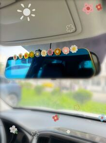 10 piezas Pegatina en forma de flor de tela interior de coche - Multicolor - Ver 4