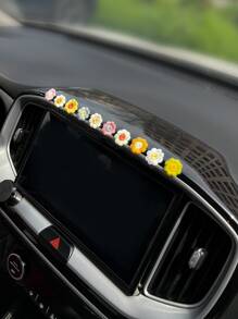 10 piezas Pegatina en forma de flor de tela interior de coche - Multicolor - Ver 5