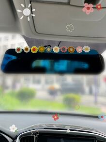 10 piezas Pegatina en forma de flor de tela interior de coche - Multicolor - Ver 6