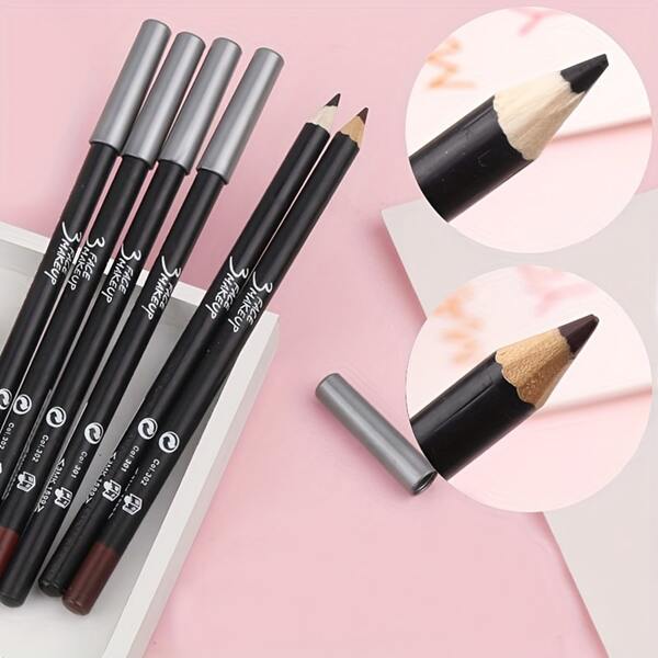 1pc Brown Long-Wearing Waterproof Smudge-Proof Eyeliner Pencil