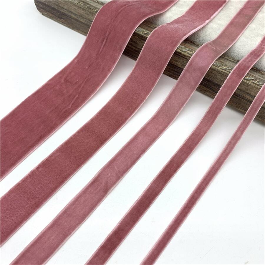1pc 6/10/15/20/25/38mm Velvet Ribbon Handmade Wedding Party Decoration