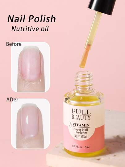 FULL BEAUTY 1 صندوق 15 مل البشرة زيت زيت , مرطب اظافر حافة اصبع اليد العناية بالأظافر أداة