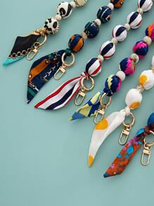 Colour Block Beaded Bag Strap - Multicolor - View 2