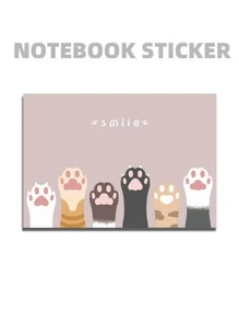 1 set Etiqueta engomada protectora del ordenador portátil con pata de gato con estampado compatible con 15.6-16 pulgada - Multicolor - Ver 9