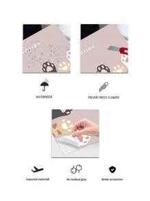 1 set Etiqueta engomada protectora del ordenador portátil con pata de gato con estampado compatible con 15.6-16 pulgada - Multicolor - Ver 8