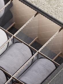 1pc Underwear Storage Box Drawer Organizer Divider For Socks, Panties, Bra, Closet Storage - Dark Grey - View 7