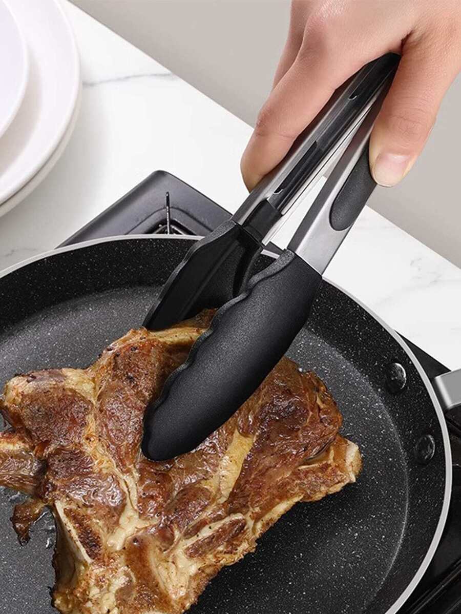 1入組矽膠食物夹麵包夾鉗燒烤夾廚房工具